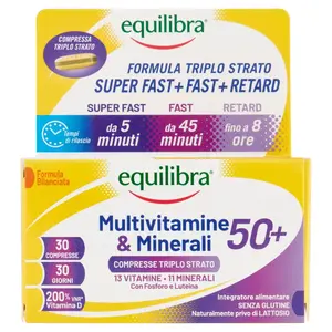 Equilibra Multivitamins & Minerals 50+30 таблеток Мультивитаминная добавка