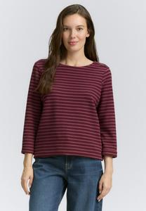 Топ TOM TAILOR STRUCTURED, Oxblood Red Stripe/Dark Red