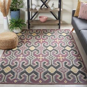 Ковер SAFAVIEH, 161 x 229 см, Paradise Collection, Purple & Multi, дизайн Boho Viscose, идеально подходит для помещений с высокой проходимостью в гостиной, спальне (PAR152-830)