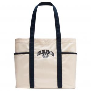 Lululemon Хлопковая сумка-шопер через плечо унисекс экрю, Ecru