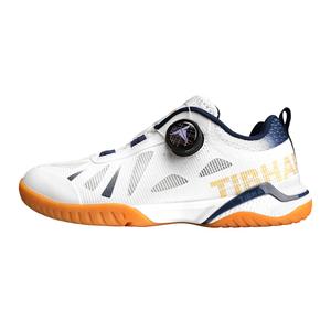 TIBHAR Кроссовки для настольного тенниса с амортизацией, противоскользящие, износостойкие, дышащие, с поддержкой, унисекс, белые, темно-синие