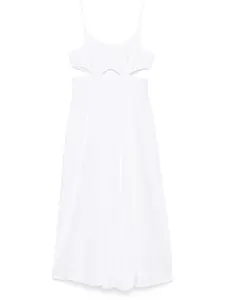 Платье миди с вырезами VICTORIA BECKHAM, белый