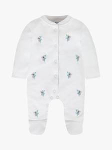 Детский комбинезон с вышивкой коалы из хлопка JoJo Maman Bébé, White