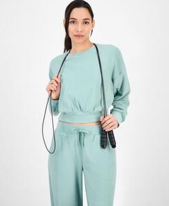 Женская укороченная толстовка из флиса цвета "масляный" ID Ideology, Green/olive