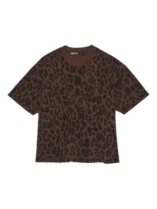 Футболка с леопардовым принтом Bimba Y Lola, коричневый