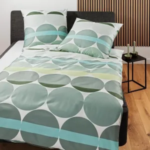 Постельное белье Janine Mako-Satin JD 87104 шалфейно-зеленый 160x210 см + 65x100 см Original Janine