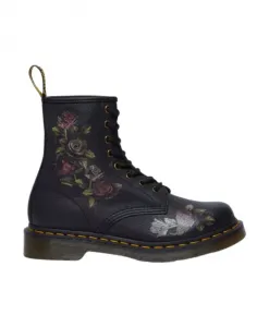 Классические кожаные сапоги с увядшими розами Dr. Martens, черный
