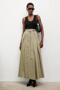 Хлопковая юбка Answear.Lab, зеленый