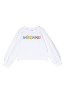 Moschino Kids толстовка с логотипом, белый