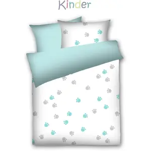 Постельное белье Dyckhoff «Pfötchen», из мягкой махры, цвет blau