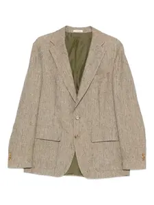 Однобортный пиджак с заостренными лацканами Fursac, коричневый