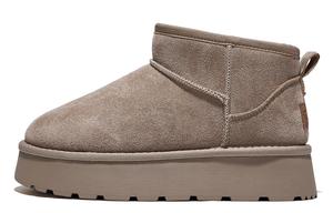 Feiyue Тёплые износостойкие противоскользящие короткие зимние ботинки женские Khaki, цвет Khaki