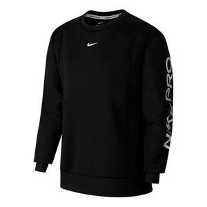Худи (WMNS) Nike Pro Sports Running Printing Round Neck Pullover Black Hoodie