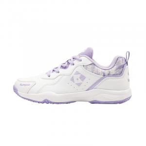 KUMPOO Кроссовки для бадминтона с амортизацией, противоскользящие, с низкой подошвой, унисекс, белые, фиолетовые