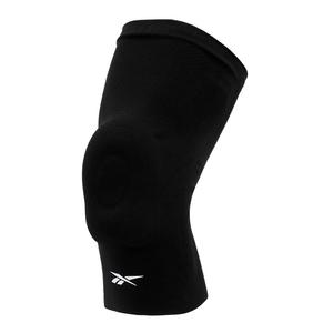 Бег, альпинизм, бадминтон Унисекс Наколенники из полиамида, эластана, полиэстера, силикона Reebok, черные 1 упаковка