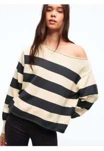 Джемпер с вырезом-лодочкой Bershka, Dark Blue