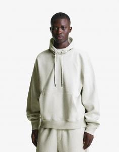 Толстовка Bershka Hoodie светло-серого цвета