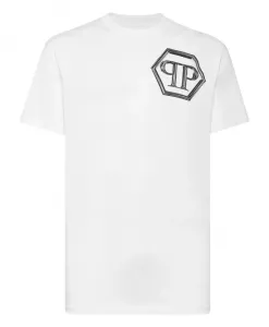 Футболка с круглым вырезом и шестиугольным вырезом Philipp Plein, белый