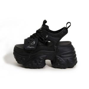 Milan love song Женские сандалии на одной застежке 9 см черные, цвет Black