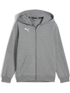 Толстовка с капюшоном "TeamGoal CasuaLongsleeve Hooded Jacket Jr" серого цвета Puma