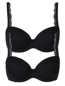 Бюстгальтер с косточками Nina von C. 2er Pack Schalen BH, черный