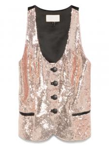 Жилет с пайетками MITILIANE COUTURE, золотой