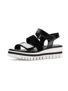 Gabor Черные сандалии на танкетке