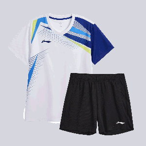 Коллекция одежды для бадминтона Li Ning: повседневная спортивная одежда унисекс., standard белый top+черный pants