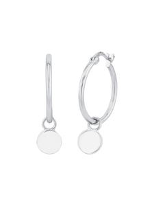 Amor Серьги-кольца из серебра 925 пробы с родиевым покрытием