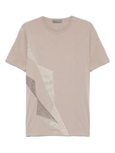 Футболка с принтом Corneliani, нейтральный