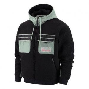 Куртка Air Jordan Splicing polar fleece Hooded Jacket Black DQ0385-010