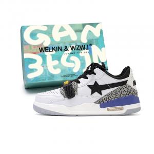 WELKIN&WZWJ Коллекция Stars, белые кроссовки противоскользящие с эффектом увеличения роста низкие скейтбордские унисекс - Serum, цвет Serum