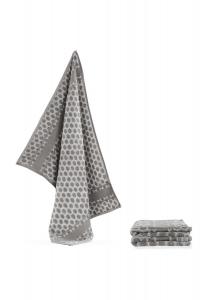 3 махровых хлопковых кухонных полотенца Aspero, светло-серый