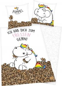 Фланелевое постельное белье Pummeleinhorn 135 x 200/80 x 80 см, мотив "Купание в печенье"