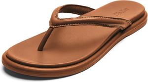 Женские пляжные сандалии OLUKAI Tiare, премиальная кожа и стильный дизайн, комфорт и поддержка на весь день, Fox/Fox