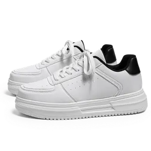 Bull charm Мужские лоу-топ скейтборд кроссовки бело-черные, цвет White Black