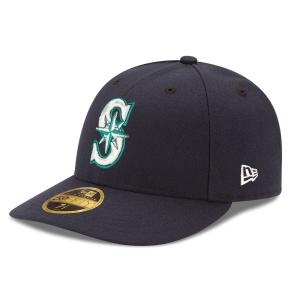 Мужская шляпа New Era Navy Seattle Mariners Authentic Collection для игры в полевых условиях, низкопрофильная кепка 59FIFTY