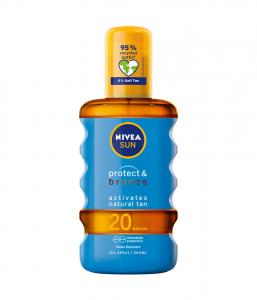 Масло-спрей Nivea, Sun Protect & Bronze, активирующее естественный загар SPF20 200мл