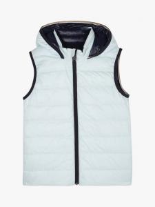 Детская двусторонняя утепленная безрукавка с капюшоном HUGO BOSS, Pale Blue