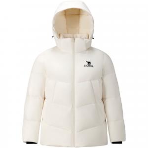 Пуховик женский с капюшоном Moderate Puffer CAMEL, warm белый