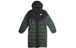 Пуховик Nike Sportswear Windrunner  Down Fill Long, темно-зеленый