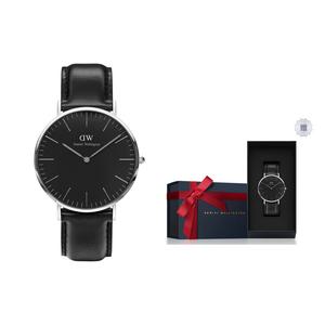 DW/DanielWellington Часы Daniel Wellington DW Watch Men's Quartz Movement Leather Strap 40mm Black Dial Men's Watch
