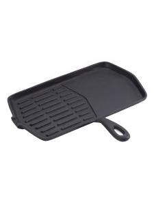 Чугунная квадратная сковорода-гриль черного цвета Echtwerk