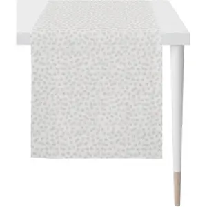 Дорожка на стол 1501 Christmas Elegance, Рождественский декор, Рождество Люрекс-жаккардовая ткань Apelt, белый/серебристый