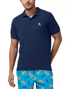 Пима-хлопковая пике-поло TOM & TEDDY, синий