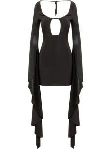 Мини-платье с манжетами-колокольчиками Giuseppe Di Morabito, черный