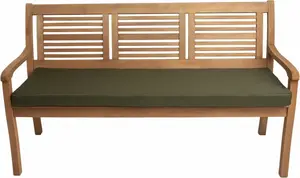 Подушка для скамейки 130×60×7 см зеленая - подушка для сиденья садовой скамейки со съемным чехлом, удобная обивка для улицы и террасы