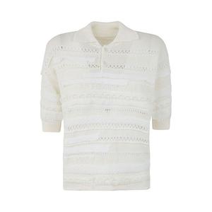 Топ Ys Half Sleeve With Collar Top, Off White