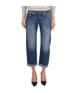 Синие укороченные джинсы с широкими штанинами Roy Roger'S, синий