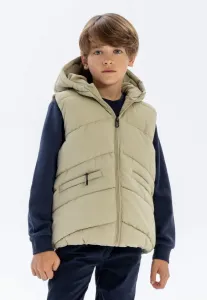 Стеганый жилет с шевронным узором и капюшоном Minoti, Stone